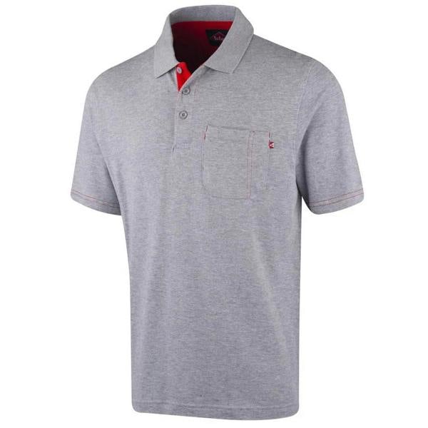 Lee Cooper Mens Marl Pique Polo Shirt - Grey - 