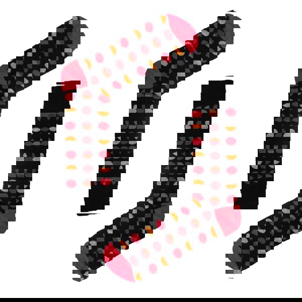 Jemsox Circle Geo Red Organic Cotton Mens Socks | Comfort Top & Bold Style