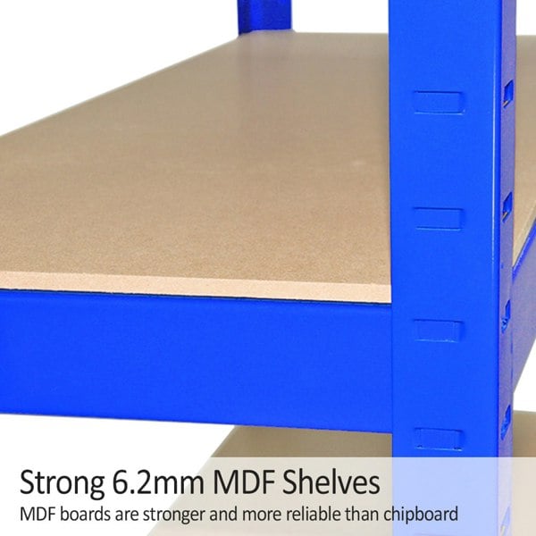 Monster Racking T-Rax Heavy Duty Shelving Units - Blue (75cm W, 30cm D) Set of 4