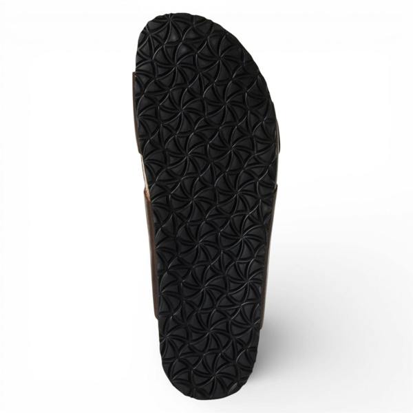 Tamaris Men's Brown Leather Slip-On Footbed Slipper Sandals