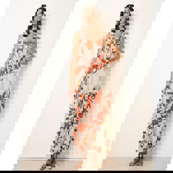 Blue Vanilla Floral Print Wide Leg Jumpsuit