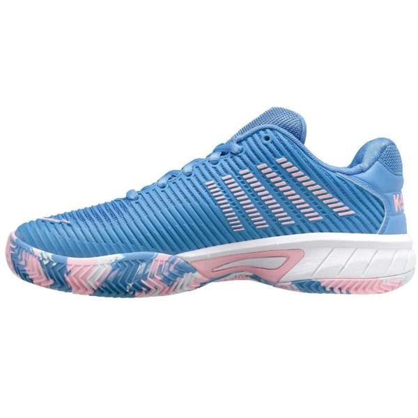 K-Swiss Childrens/Kids Hypercourt Express 2 Faux Leather Tennis Trainers - Blue/White - 