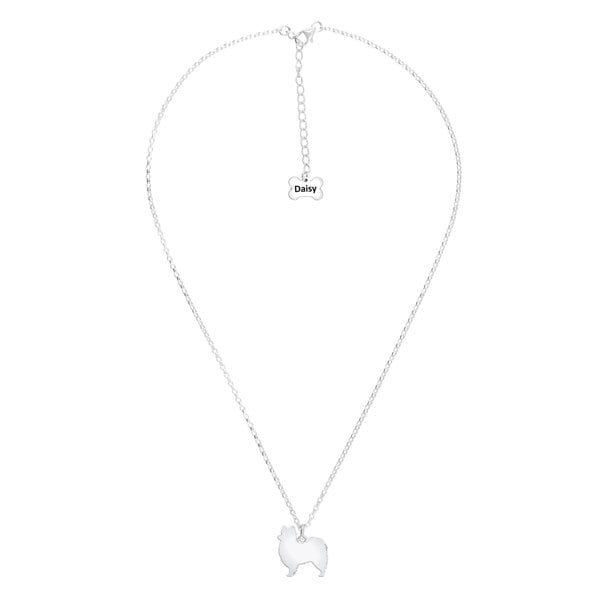Papillon Silhouette Silver Necklace - Personalised - MYLEE London