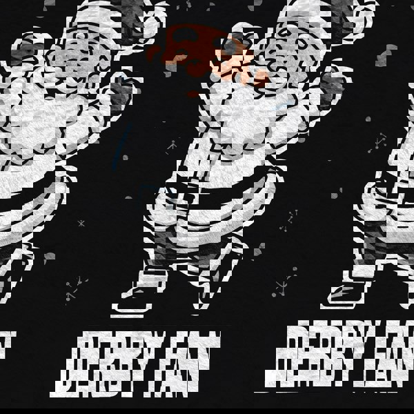 BritishmadeGifts Santa is a Derby Football  Fan - Luxury Fleece Blanket 150cm X 150cm