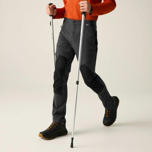 Regatta Mens Questra Hiking Trousers - Ash/Black