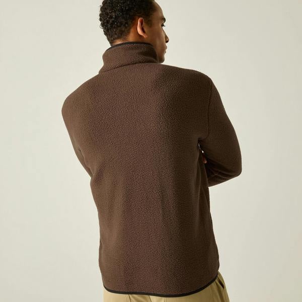 Regatta Mens Frankie Borg Fleece Jacket - Coffee Grounds/Black - 
