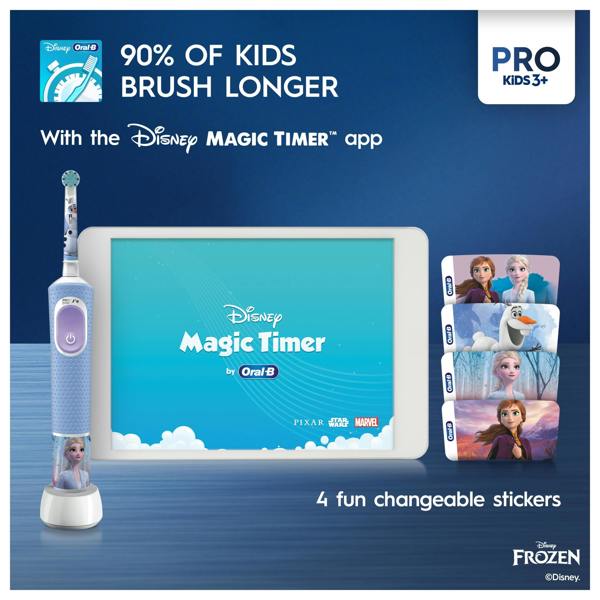 Oral-B Pro Kids Frozen Electric Toothbrush Designed By Braun