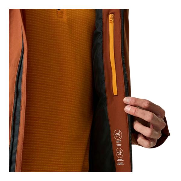 Regatta Mens Highton Two Tone Waterproof Stretch Insulated Jacket - Burnt Henna/Black - 