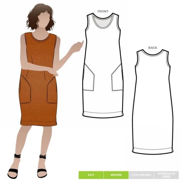 Style Arc Sewing Pattern Iris Dress - Dresses for Women - Intermediate