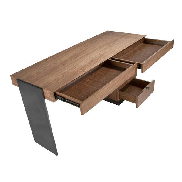 Angel Cerdá Desk walnut and darkened polished steel 3237