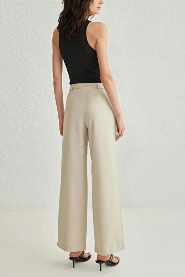 WOVCOR Wide Leg Pleated Trousers