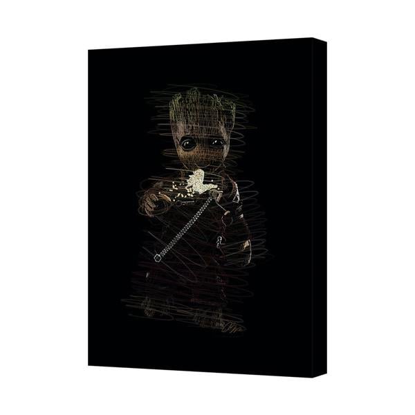 Benjamin Tate Design Abstract Scribble Portrait Canvas Art Print for Modern Wall Decor