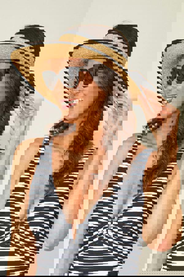 Straw Tie Back Foldable Sun Visor