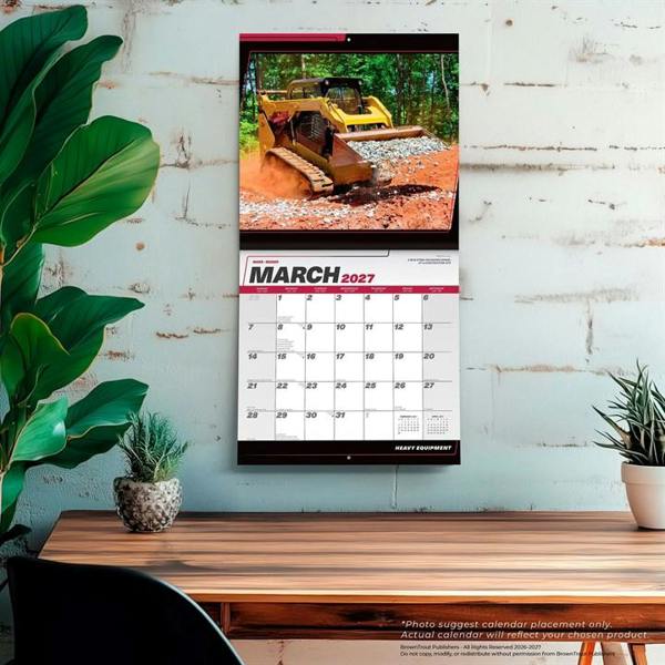 Heavy Equipment Calendar 2027, Wall Calendars, Month To View, Transport, Gift