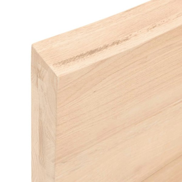 Berkfield Wall Shelf 80x10x6 cm Untreated Solid Wood Oak