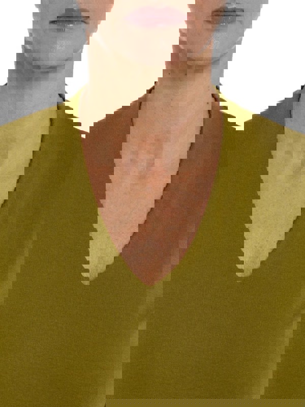 PennyPlain High Back V-neck Top - Forest