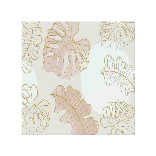 Benjamin Tate Design Botanical Leaves Line Art  Watercolour Splash Back