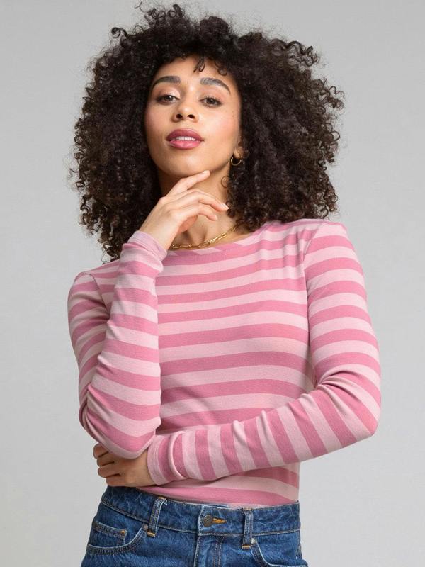 Kite Womens Organic Portesham Jersey T-Shirt Heather Stripe