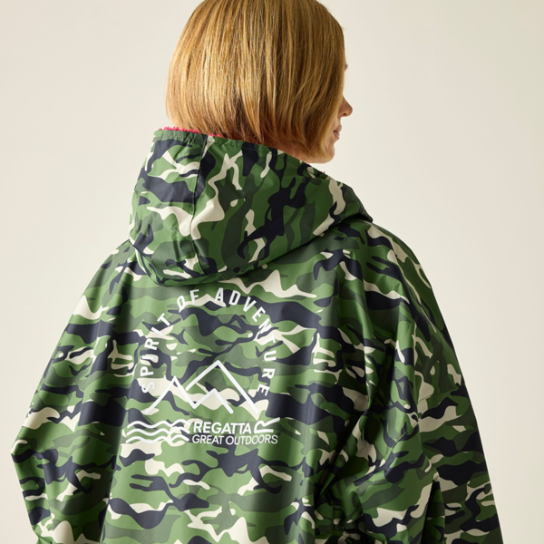 Regatta Unisex Adult Camouflage Oversized Changing Robe - Cactus Green
