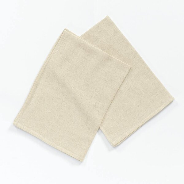 Cotton and Olive Knidos Cotton Hammam Hand Towel, Natural | Set of 2