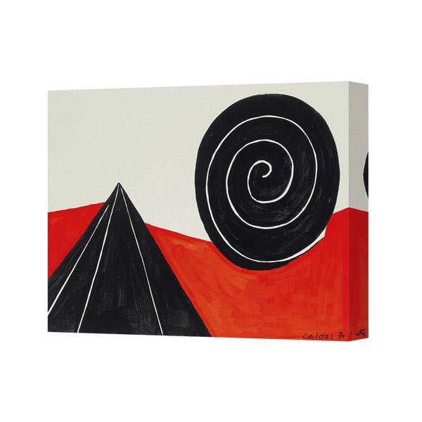 Benjamin Tate Design Abstract Canvas Wall Art Print Spiral Circle And Pyramid Landscape