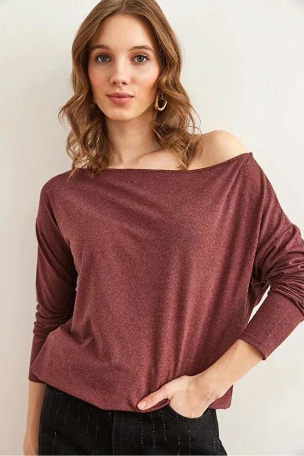 Hoxton Gal Boat Neck Wool-Viscose Draped Jumper