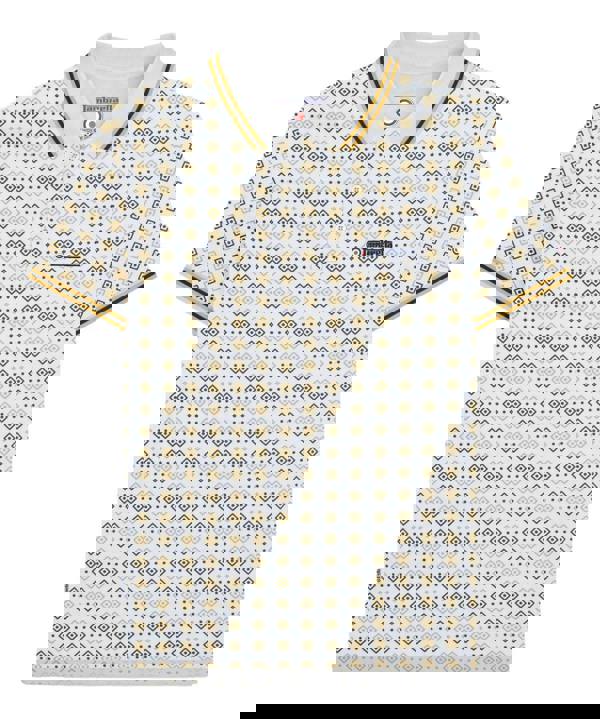 Lambretta All Over Geometric Mens Smart Classic Retro Polo Shirt