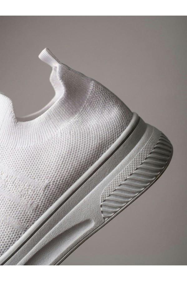 Grace Knit Slip On Trainers - White