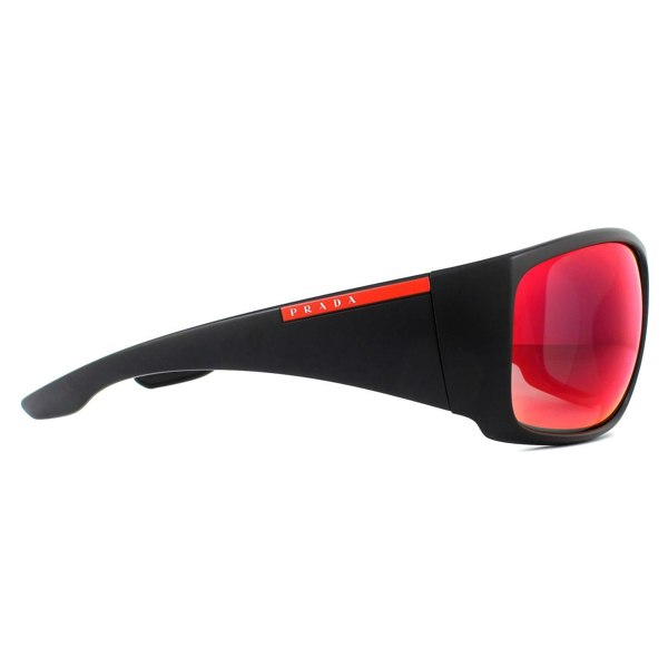 Prada Sport Sunglasses PS04VS 1BO9Q1 Black Dark Drey Blue Red Mirror