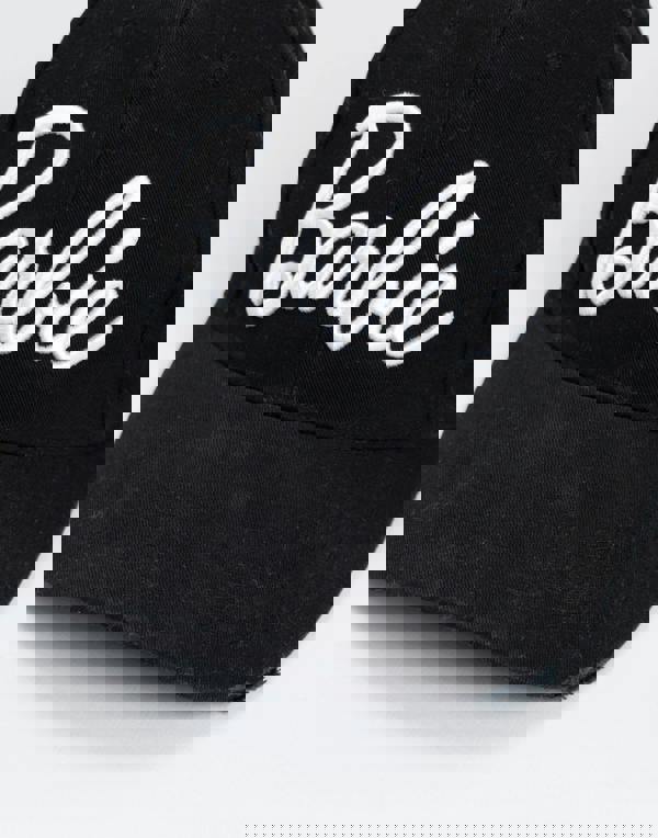 Barbie Womens Black Logo Adjustable Curved Peak Cap (One Size)