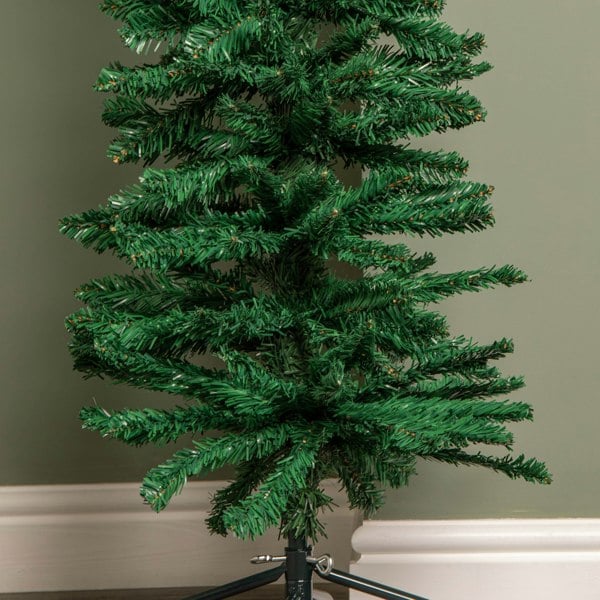 Samuel Alexander 5ft (1.5m) Green Artificial Pencil Christmas Tree With Green Metal Stand and 236 Tips