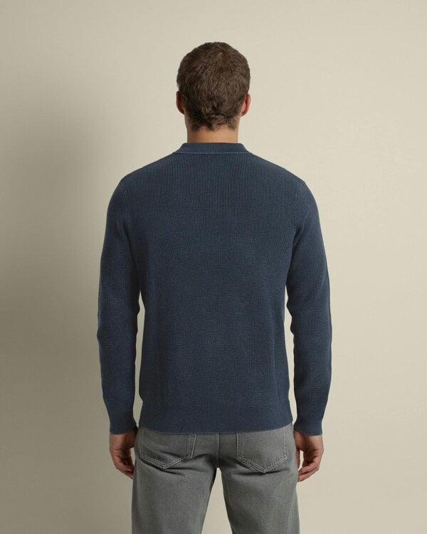 Larsson & Co Gaerum - Vintage Wash Long Sleeve Polo Shirt