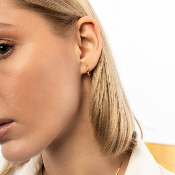 Spero London Sterling Silver Single Hoop Earring