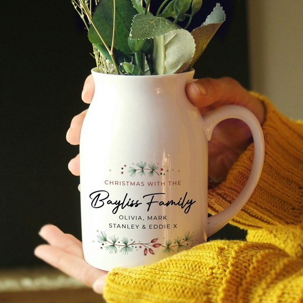Personalised Memento Company Personalised Christmas Flower Jug