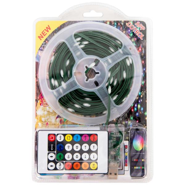 RGB+W LED Strip Rope Lights, 10m and 20m, USB or Battery Powered with Remote and App Control image 6