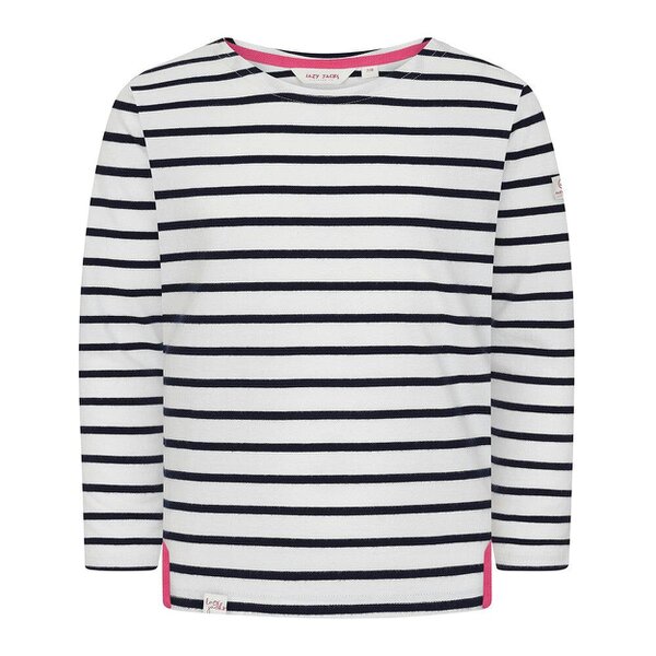 Lazy Jacks LJ97C - Girls Long Sleeve Breton Top - Chalk