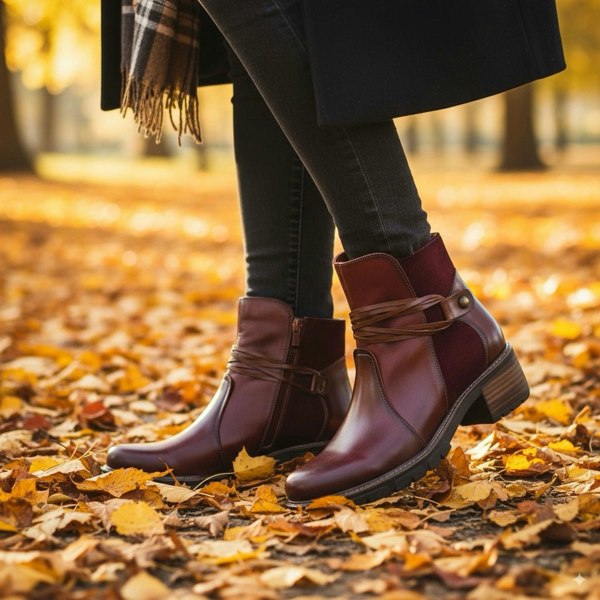 Pikolinos San Sebastian - Women's Arcilla Red Leather Ankle Boots