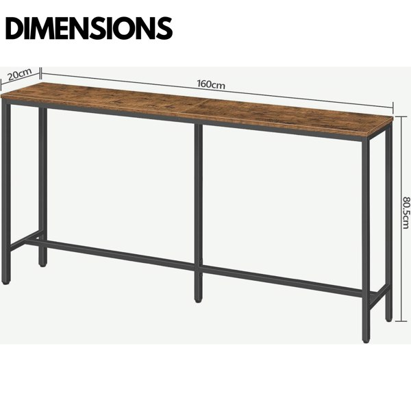 Rafaelo Mobilia 180CM Wide Narrow & Slim Console Table For Hallway