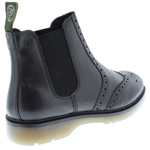 Frank James Warkton Leather Pull On Mens Brogue Chelsea Boots