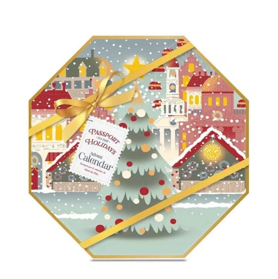Yankee Candle Advent Calendar - 24 Tea Lights & 1 Tea Light Holder - Passport to the Holidays