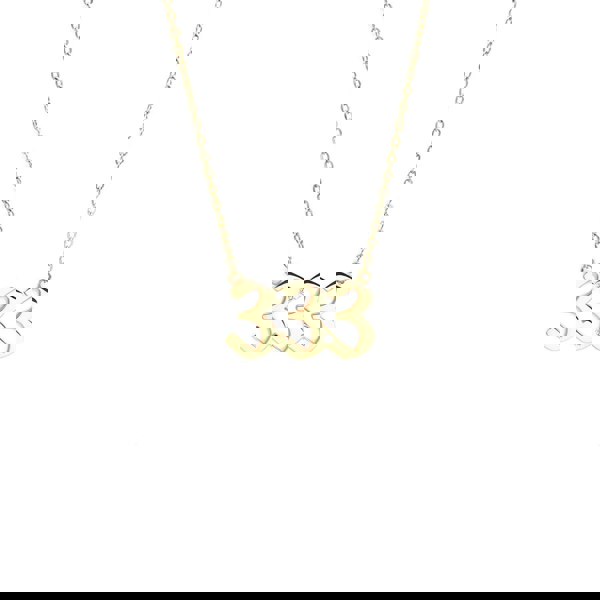 Say It With Angel Number Necklace - Gold Plated - 333
