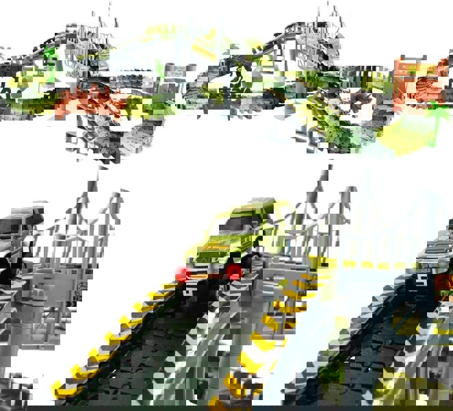 deAO Toys Slot Car Race Track Sets Dino World Flexible Race Track