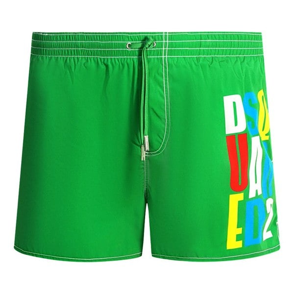 Dsquared2 Multi Colour Block Logo Swim Shorts - Green