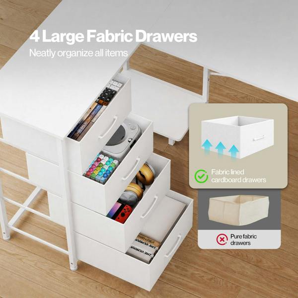 Levede L-shaped Office Desk Corner Computer Table with Storage USB Power Charing