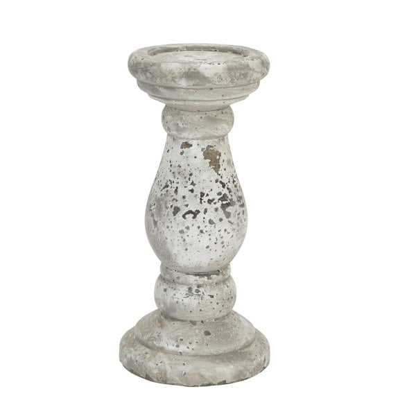 Hill Interiors Ceramic Stone Effect Candle Holder - Stone