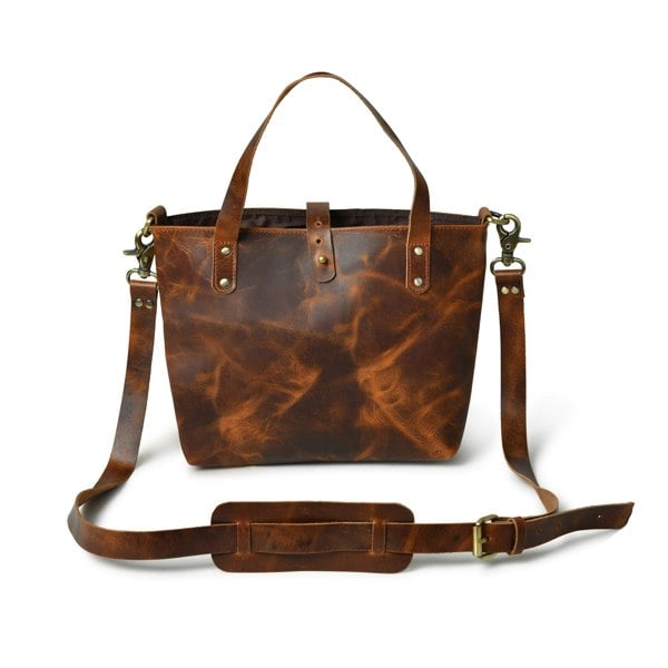 Suja Leather Tote Bag - Mini Crossbody - DÖTCH CLUB