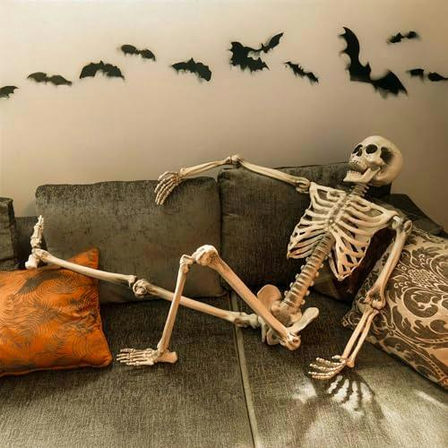 Halloween Life Size Poseable Skeleton Prop 165cm - Realistic Human Skeleton Decoration image 15