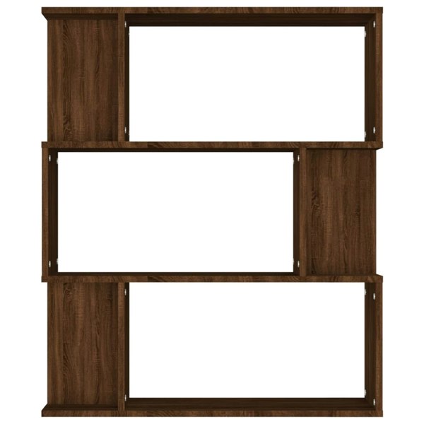 Berkfield Book Cabinet/Room Divider Brown Oak 80x24x96 cm Engineered Wood