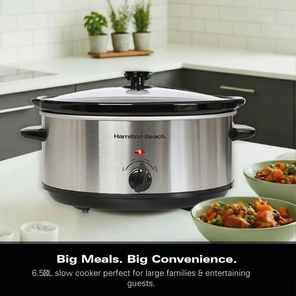 Hamilton Beach The Family Favourite 6.5L Slow Cooker - Silver