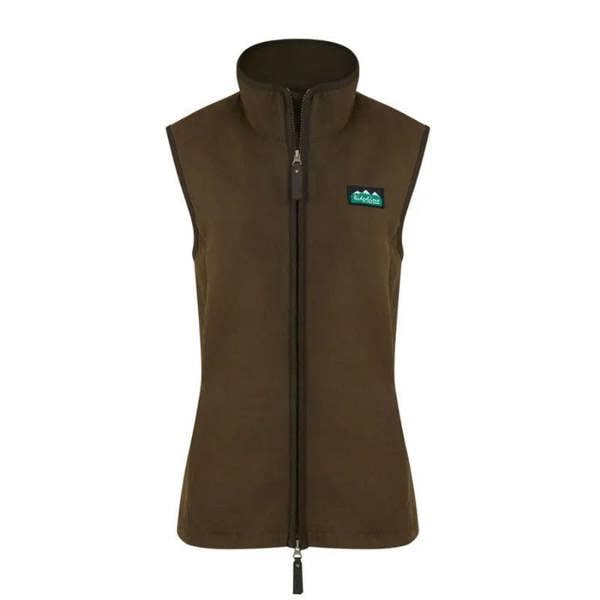 Front view of Ridgeline Womens Monarch gilet in moody teak practical layering for country women